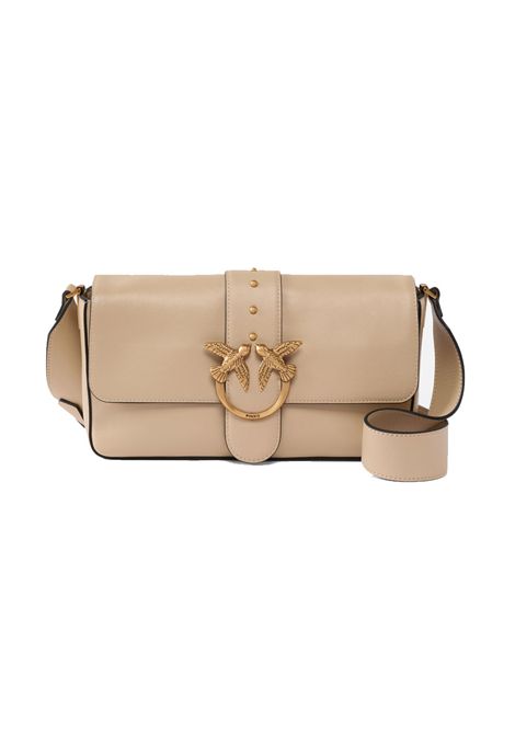 Borsa Pinko Love one classic slouchy fl beige oro allungata PINKO | Borse | 104524 A0QOC50Q